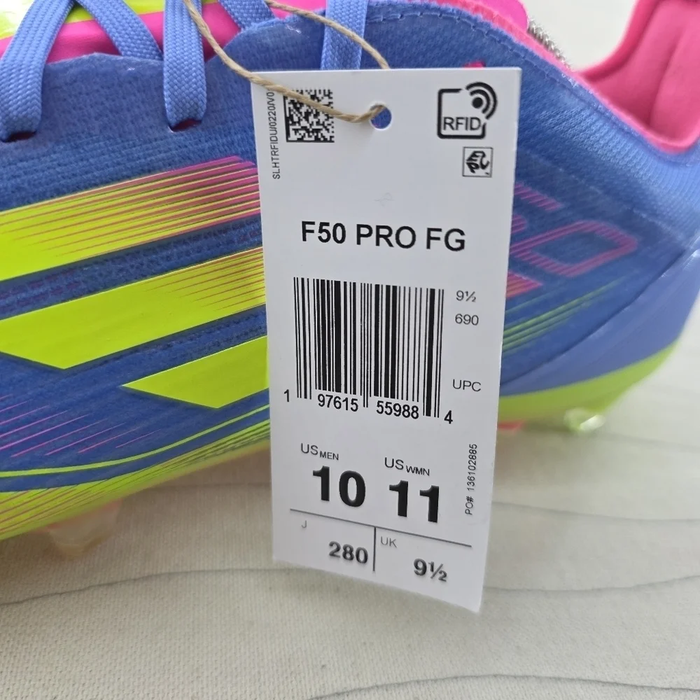 Adidas Mens Adizero F50 Pro FG Celestial Victory Pack Purple Cleats IE1285 Sz 10